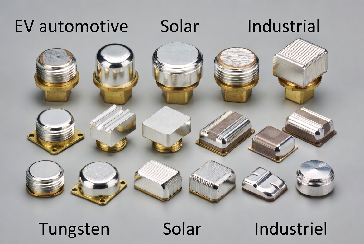 Silver electrical contacts applications in EV automotive solar industrial 2025