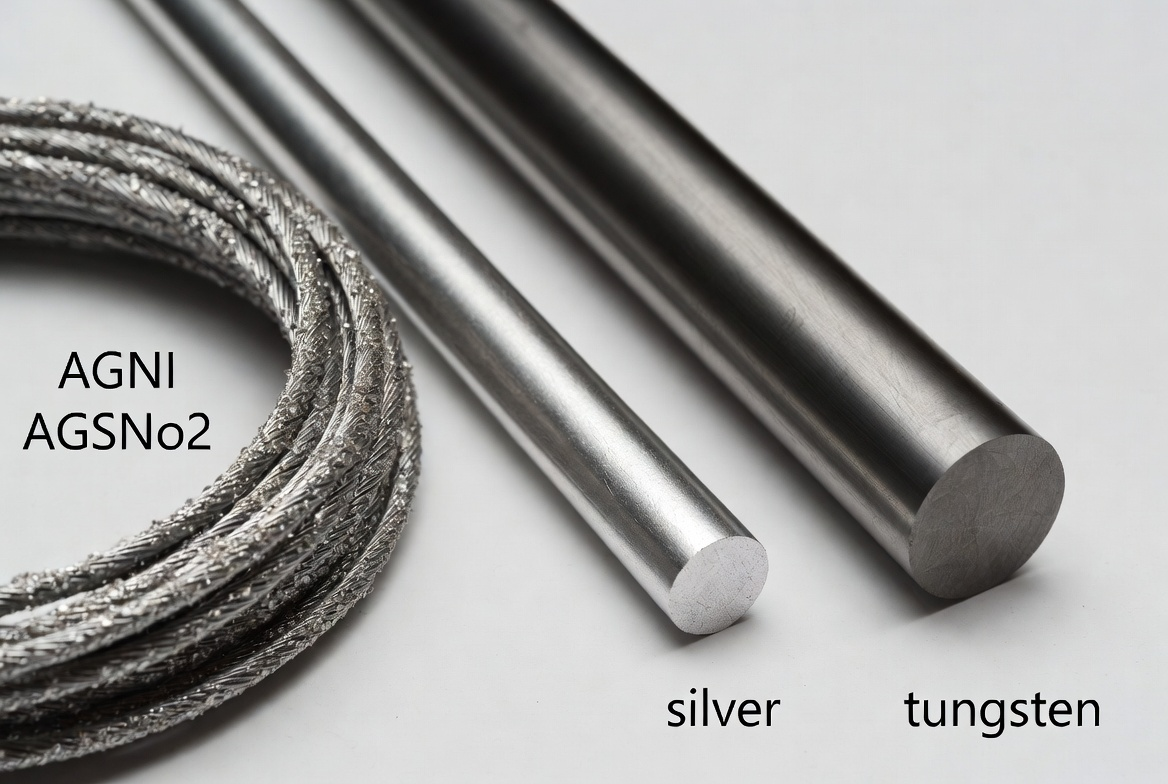 Silver-based electrical contacts material comparison table 2025