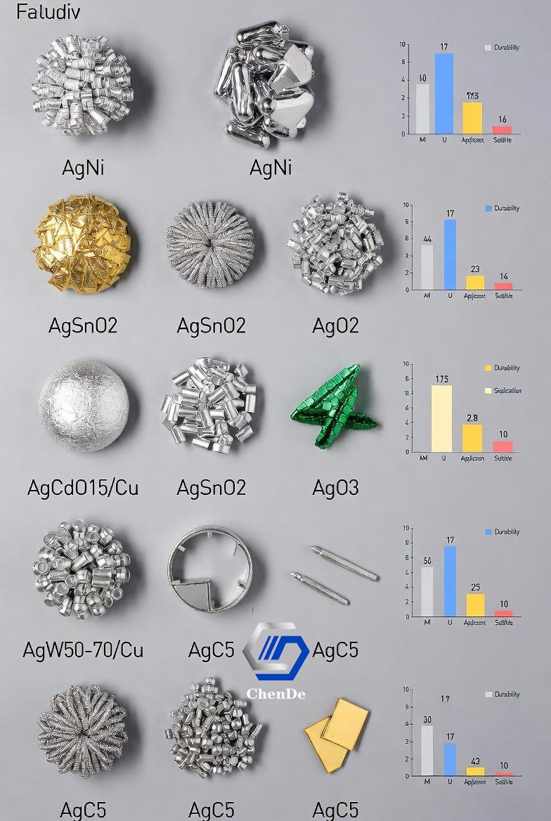 AgCdO15/Cu classic silver contact