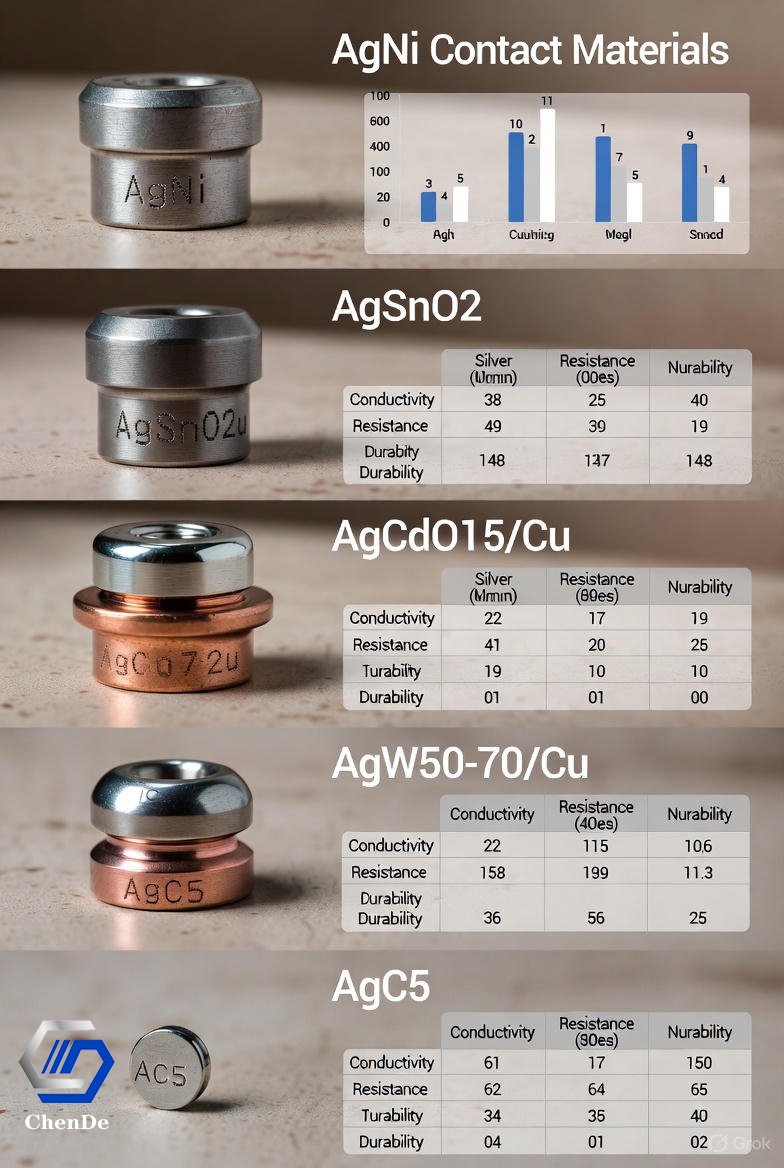 AgSnO2 In2O3 silver contact arc erosion test