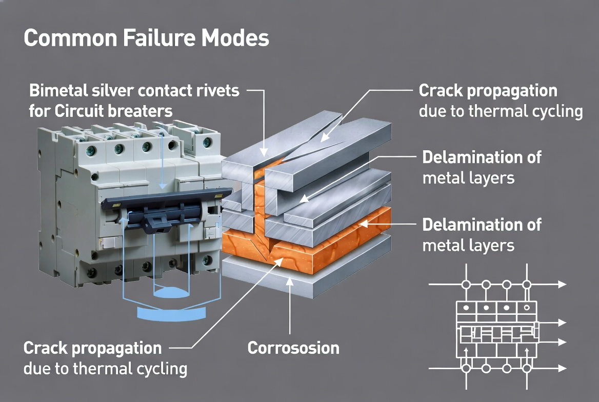 Common failure modes in bimetal silver contact rivets for circuit breakers 2026