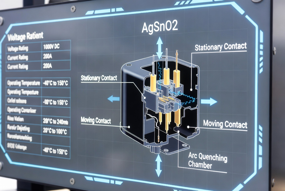 Silver tin oxide AgSnO2 contacts in EV high-voltage relay application 2026