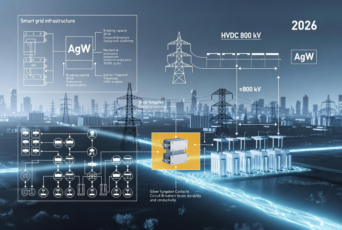 Silver tungsten contacts forecast for smart grid and HVDC 2026