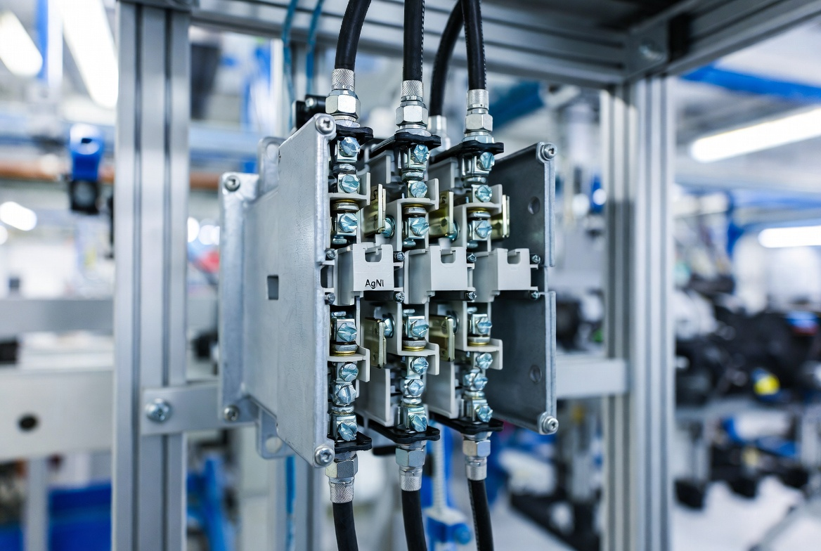 AgNi electrical silver contacts in industrial motor starter case study