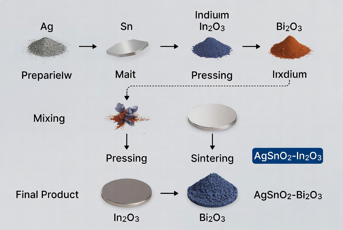 AgSnO2 contacts production process in Chende factory 2026