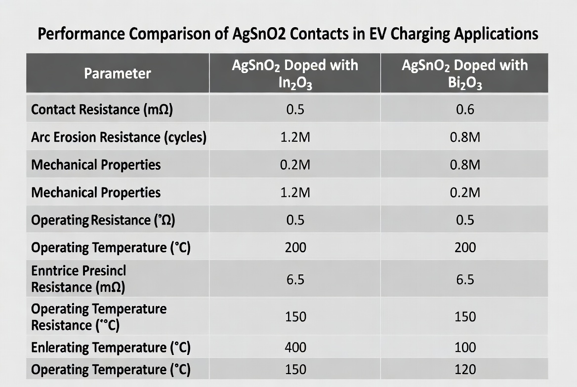 AgSnO2 silver tin oxide contacts in EV charging case study 2026