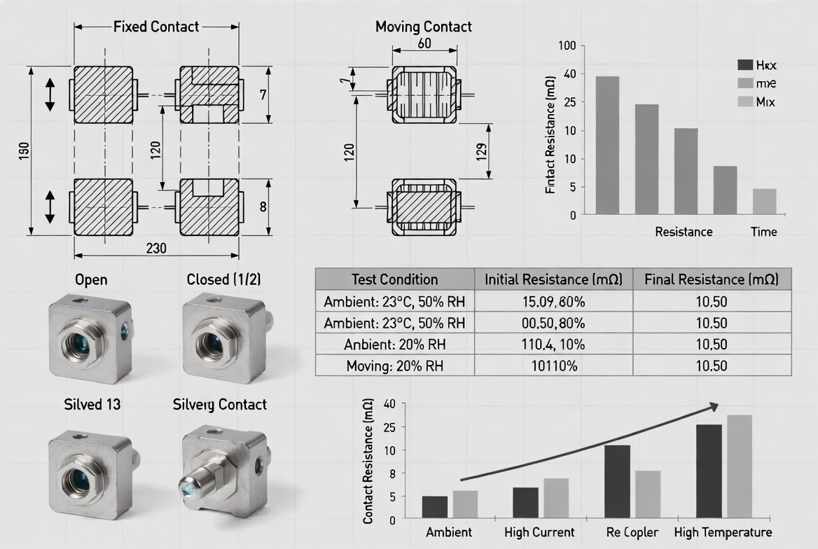 Electrical silver contacts performance data for industrial switches 2026
