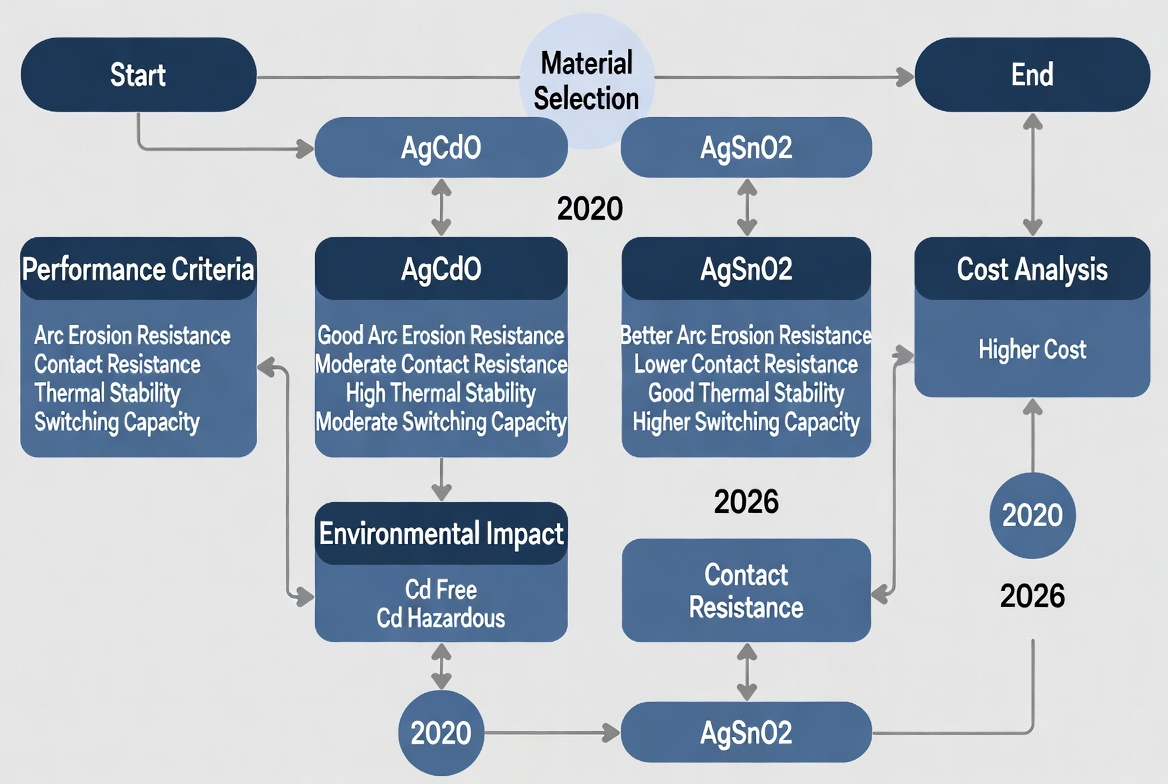 Silver contact materials selection logic 2026