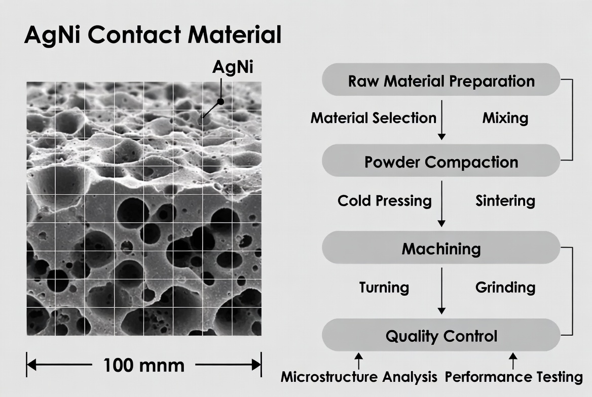 AgNi contact microstructure and preparation process 2026