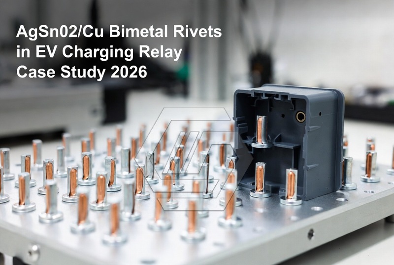 AgSnO2/Cu bimetal rivets in EV charging relay case study 2026