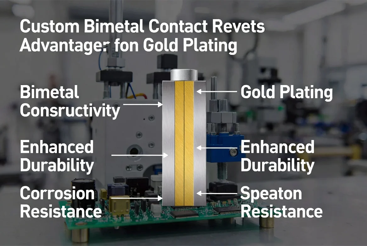 Advantages of custom bimetal contact rivets with gold plating 2026