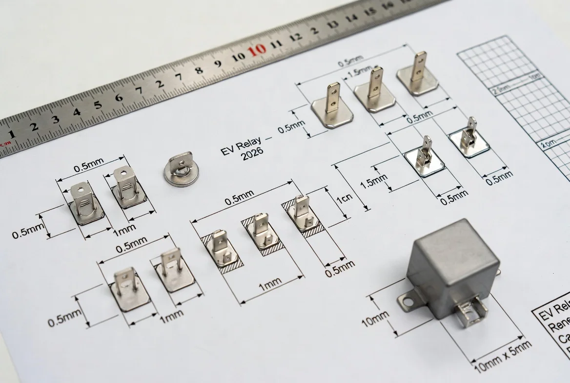 Sending drawings for custom silver contacts in EV relay case study 2026