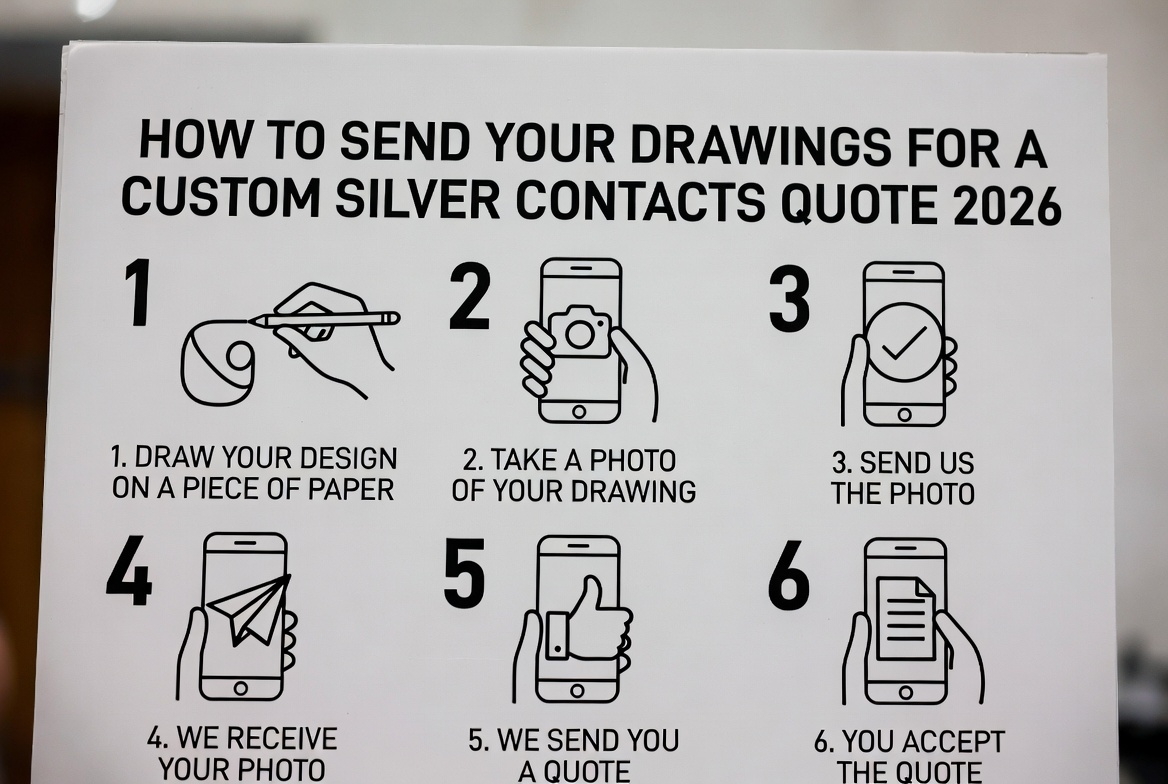 Step-by-step how to send drawings for custom silver contacts quote 2026